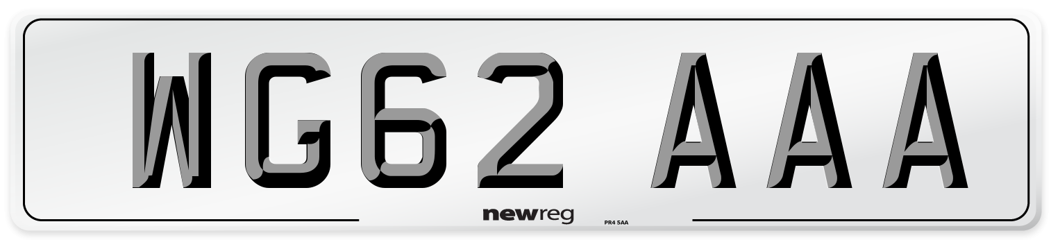 WG62 AAA Number Plate from New Reg